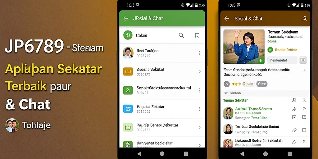 Antarmuka menarik dari aplikasi Teman Sekitar JP6789.