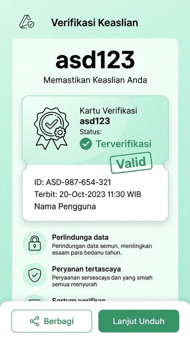 Tampilan kanal resmi asd123